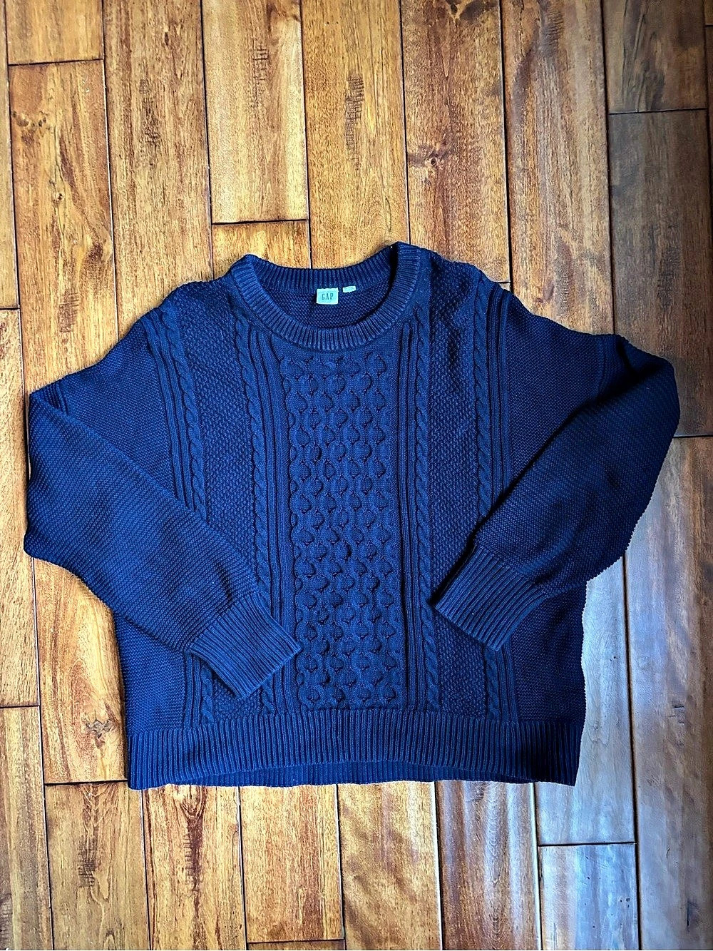 Gap Cable Knit Crewneck Sweater in Blue Like New
